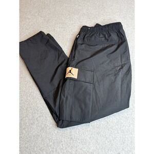 BRAND NEW NIKE JORDAN FLIGHT HERITAGE PANTS WOVEN BLACK NYLON LG NEW WITH TAGS